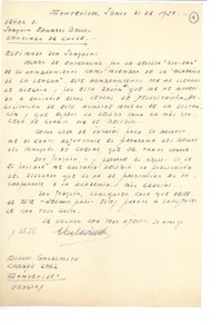 [Carta] 1954 jun. 21, Montevideo, Uruguay [a] Joaquín Edwards Bello