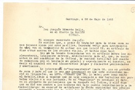 [Carta] 1951 jun. 6, Santiago, Chile [a] Joaquín Edwards Bello