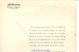 [Carta] 1959 noviembre, Santiago, Chile [a] Joaquín Edwards Bello