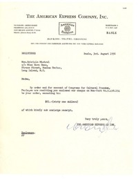 [Carta] 1956 ago. 3, Basle, [Suiza] [a] Gabriela Mistral, Long Island, New York