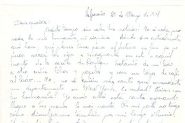 [Carta] 1957 may. 20, Valparaíso, Chile [a] Doris Dana, [New York]