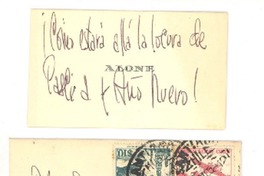 [Tarjeta] [1958 dic. 23], Santiago, Chile [a] Doris Dana, New York