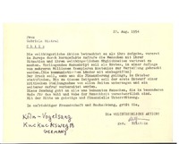 [Carta], 1954 aug. 22, Köln, Alemania [a] Gabriela Mistral
