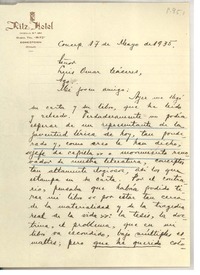 [Carta] 1935 may. 17, Concepción, Chile [a] Omar Cáceres, Santiago, Chile