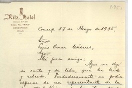 [Carta] 1935 may. 17, Concepción, Chile [a] Omar Cáceres, Santiago, Chile