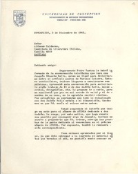 [Carta] entre 1965 y 1966, Concepción, Chile [a] Alfonso Calderón, Santiago, Chile