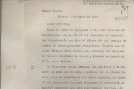 [Oficio consular N°15440] 1950 junio 5, Bilbao, España [al] Sr. Ministro de Relaciones Exteriores