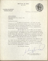 [Carta] 1979 noviembre 21, Santiago, Chile [a] Juan Mujica de la Fuente