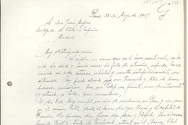 [Carta] 1957 mayo 23, París, Francia [a] Juan Mujica de la Fuente, Madrid, España