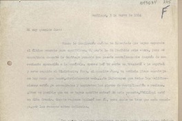 [Carta] 1964 marzo 3, Santiago, Chile [a] Juan Mujica, Lima, Perú