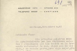 [Carta] [1964] septiembre, Santiago, Chile [a] Juan Mujica