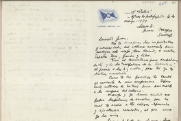 [Carta] 1939 mayo 6, a bordo de "Patria", Antofagasta, Chile [a] Juan Mujica, Santiago