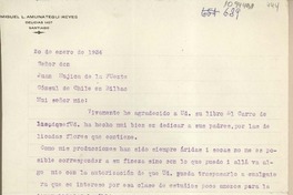 [Carta] 1936 enero 20, Santiago, Chile [a] Juan Mujica, Cónsul de Chile en Bilbao, [España]