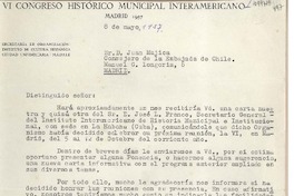 [Carta] 1957 mayo 8, Madrid, España [a] Juan Mujica