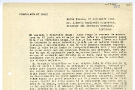 [Carta] 1946 noviembre 25, Bahía Blanca, Argentina [a] Alberto Sepúlveda Contreras, Santiago, Chile