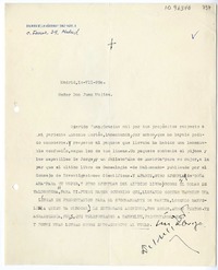 [Carta] 1950 julio 10, Madrid, España [a] Juan Mujica de la Fuente