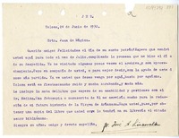 [Carta] 1930 junio 24, Tolosa, España [a] Juan Mujica de la Fuente