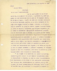 [Carta] 1948 agosto 2, Hacienda El Bosque [Ovalle], Chile [a] Oreste Plath  [manuscrito] Jorge Iribarren Charlin.