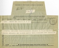 [Telegrama] 1971, octubre 22, Madrid, España [a] Pablo Neruda  [manuscrito] María Fenanda José Caballera.
