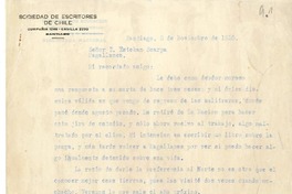 [Carta] 1935 noviembre 2, Santiago, Chile [a] Roque Esteban Scarpa  [manuscrito] Ernesto Montenegro.