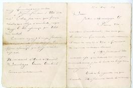 [Carta] 1914 marzo 19, Santiago, Chile [a] Julio Munizaga  [manuscrito] María Monvel.