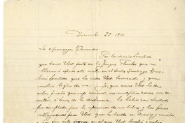 [Carta] [1914] diciembre 22, Santiago, Chile [a] Julio Munizaga  [manuscrito] María Monvel.