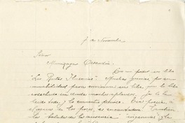 [Carta] [1914] noviembre 7, Santiago, Chile [a] Julio Munizaga  [manuscrito] María Monvel.