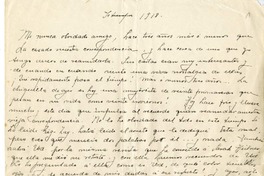 [Carta] 1918 septiembre, Santiago, Chile [a] Julio Munizaga  [manuscrito] María Monvel.