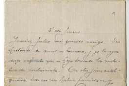 [Carta] [1914] junio 5, Santiago, Chile [a] Julio Munizaga  [manuscrito] María Monvel.