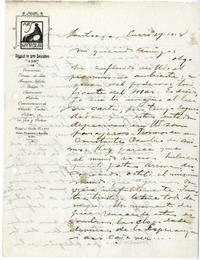 [Carta] 1918 enero 29, Santiago, Chile [a] Pedro Prado  [manuscrito] Julio Ortíz de Zárate.
