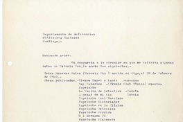 [Carta] 1954, Santiago, Chile [a] Biblioteca Nacional de Chile  [manuscrito] Marcela Paz.