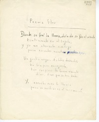 Poema flor  [manuscrito] Jorge Teillier.