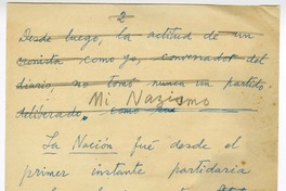 Mi nazismo  [manuscrito] Joaquín Edwards Bello.