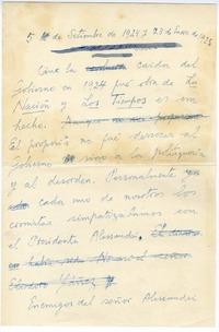 5 de septiembre de 1924 y 28 de enero de 1925  [manuscrito] Joaquín Edwards Bello.