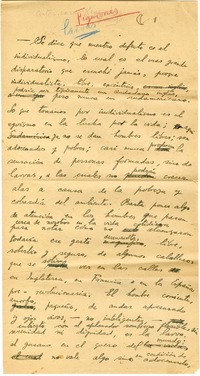 [Crónicas]  [manuscrito] Joaquín Edwards Bello.