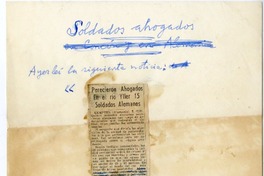 Soldados ahogados  [manuscrito] Joaquín Edwards Bello.