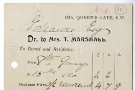 [Carta] [1906] Inglaterra [a] Joaquín Edwards G.  [manuscrito] T. Marshall.