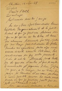 [Carta] 1978 agosto 16, Chillán, Chile [a] Oreste Plath  [manuscrito] Sergio Hernández.