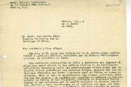 [Carta] 1950 junio 10, México D.F. [a] Oreste Plath, Santiago de Chile  [manuscrito] Vicente T. Mendoza.