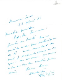 [Carta] 1982 abril 22, New York [a] Oreste Plath  [manuscrito] Humberto Díaz Casanueva.