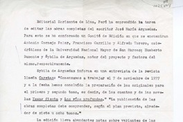 [Carta] 1980 marzo 11, [Lima], [Perú] [a] Oreste Plath, [Santiago], [Chile]  [manuscrito] Sybila Arredondo.