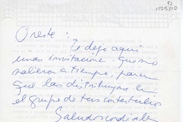 [Carta] [1979], Santiago, Chile [a] Oreste Plath  [manuscrito] Enrique Lihn.