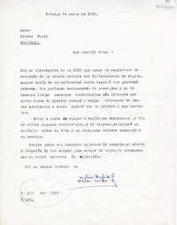 [Carta] 1986 marzo 6, Talca, Chile [a] Oreste Plath  [manuscrito] Matías Rafide.