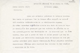 [Carta] 1986 marzo 10, Santiago, Chile [a] Oreste Plath  [manuscrito] José Francisco Carrión C.