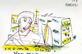 [Tarjeta] 1979 octubre, Antofagasta, [Chile] [a] Oreste Plath  [manuscrito] Andrés Sabella.