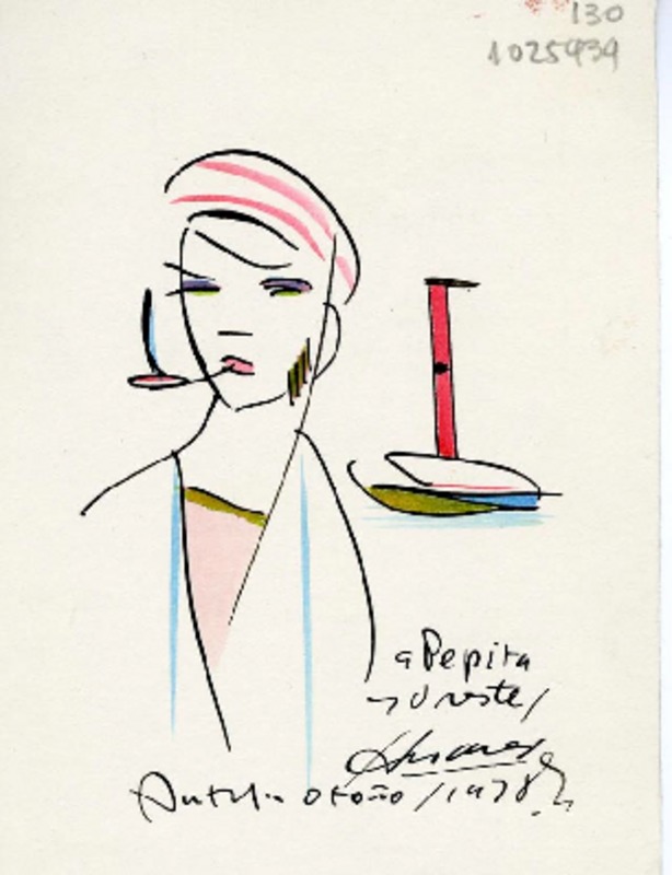 [Tarjeta] 1982 otoño, Antofagasta, [Chile] [a] Oreste Plath  [manuscrito] Andrés Sabella.