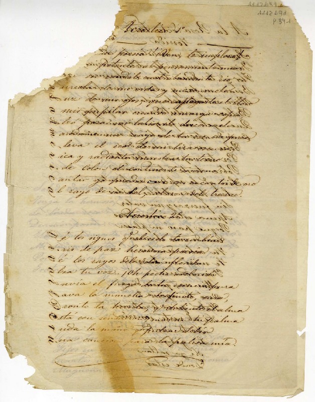 Acrostico 1 Manuscrito Eusebio Lillo Biblioteca Nacional Digital De Chile