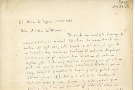 [Carta] 1985 febrero 17, La Ligua, Chile [al] Almirante Simpson 7  [manuscrito] Jorge Teillier.