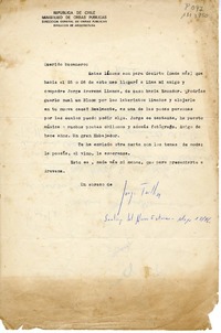 [Carta] 1976 mayo 17, Santiago, Chile [al] Querido Bucanero  [manuscrito] Jorge Teillier.
