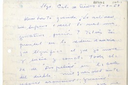[Carta] 1959 septiembre 6, Santiago, Casa de Piedra, Chile [a] Humberto Díaz Casanueva  [manuscrito] Ester Matte.
